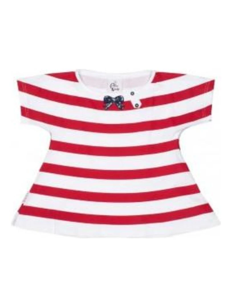 T shirt manches courtes fille FAGOLE MISS GIRLY Rouge