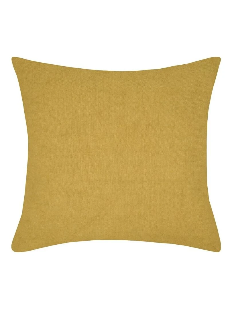 Housse de coussin 40x40 cm Vitani moutarde coton   Moutarde
