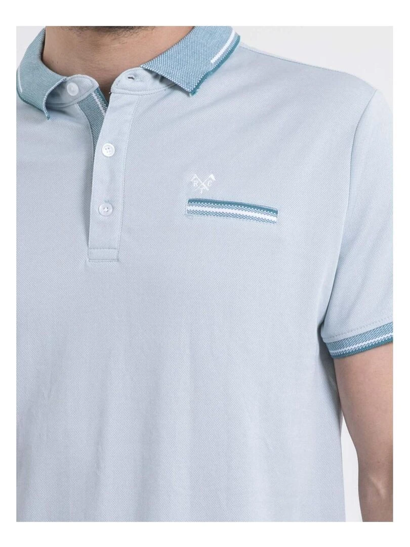 Polo manches courtes POULILIO   Bleu