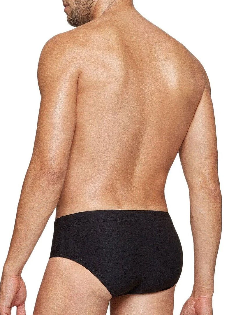 Slip de bain uni I am Fresh   Noir