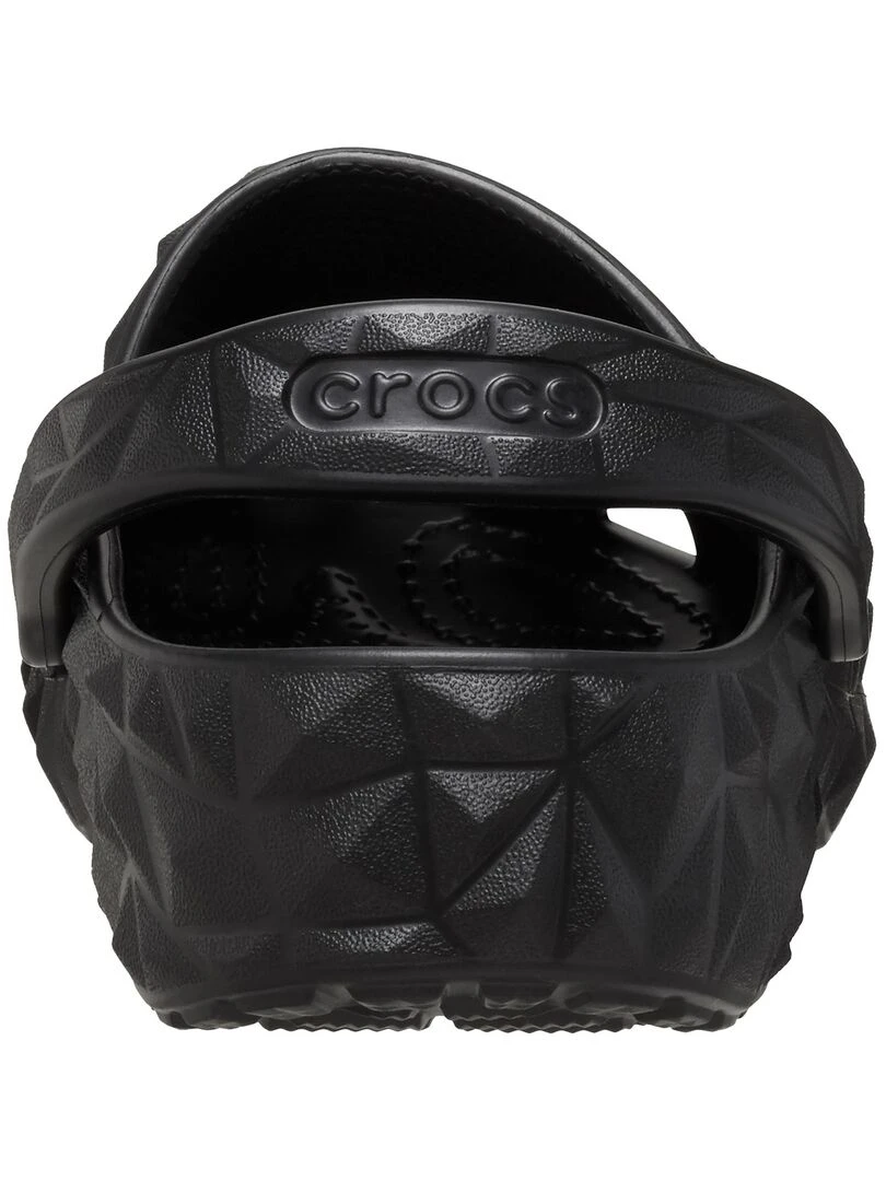 Sabot à Enfiler Crocs Classic Geometric Cloq   Noir