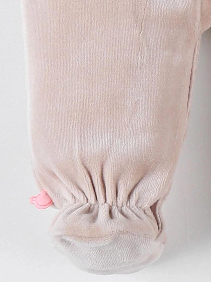 Pyjama 1 pièce tigre en velours    Noukie's   Gris