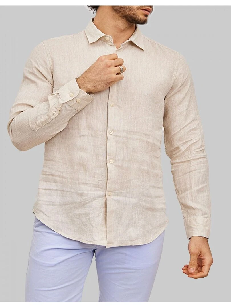 Chemise Lin Kebello Beige