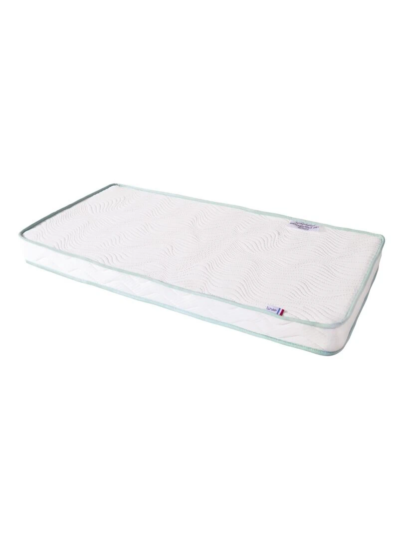 Matelas bébé Aloe vera   60 cm x 120 cm x 10 cm   Blanc