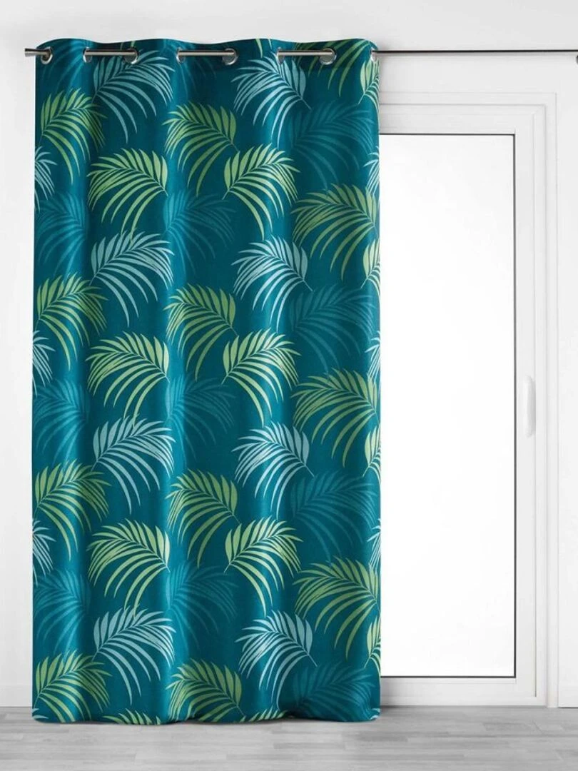 Rideau à œillets 140x260 Blue vegetal bleu Bleu