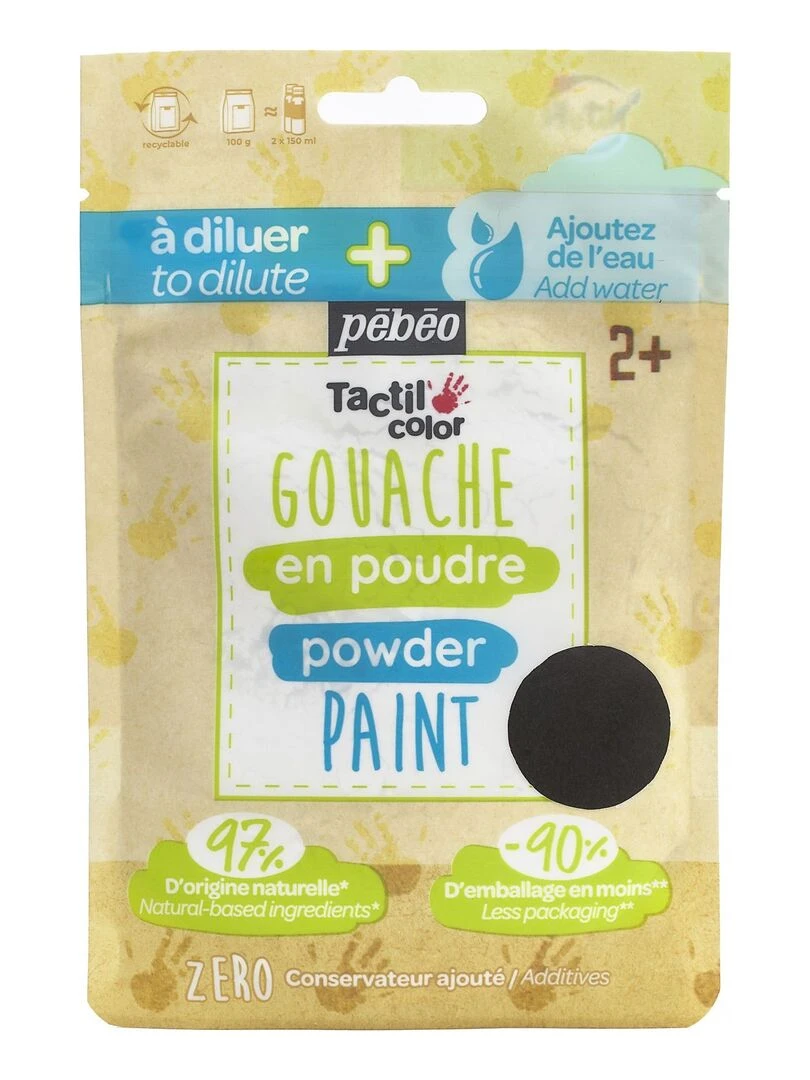 Gouache en poudre 100 g Noir N/A