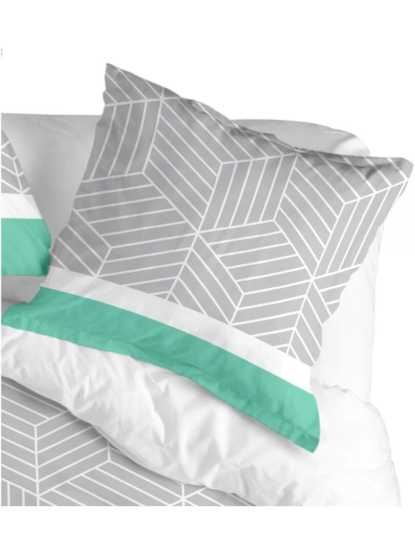 Taie d'oreiller Prism "Happyfriday"   Blanc