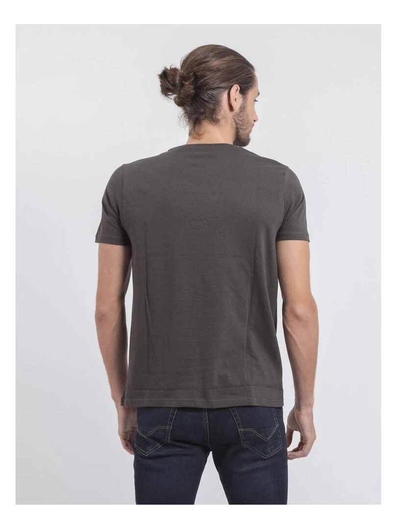 T shirt col rond pur coton JOCOBY   Gris