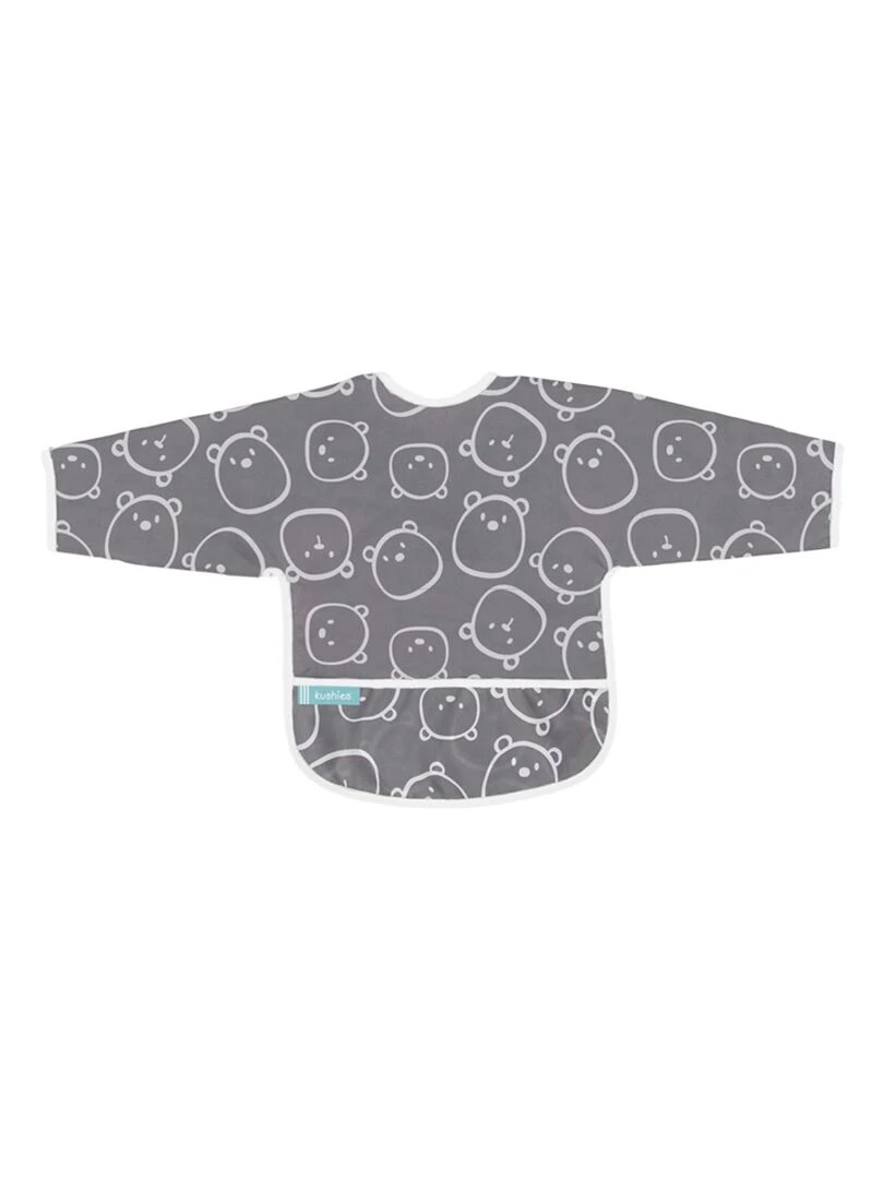 Bavoir Manches longues 12 24 mois Charcoal Bears Multicolore