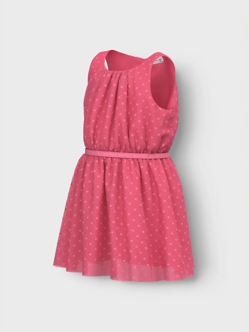 Robe en voile plumetis 'Name it'   Rose