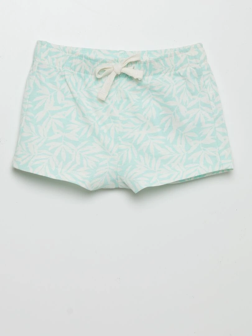 Lot de 2 shorts en jersey   Vert d'eau