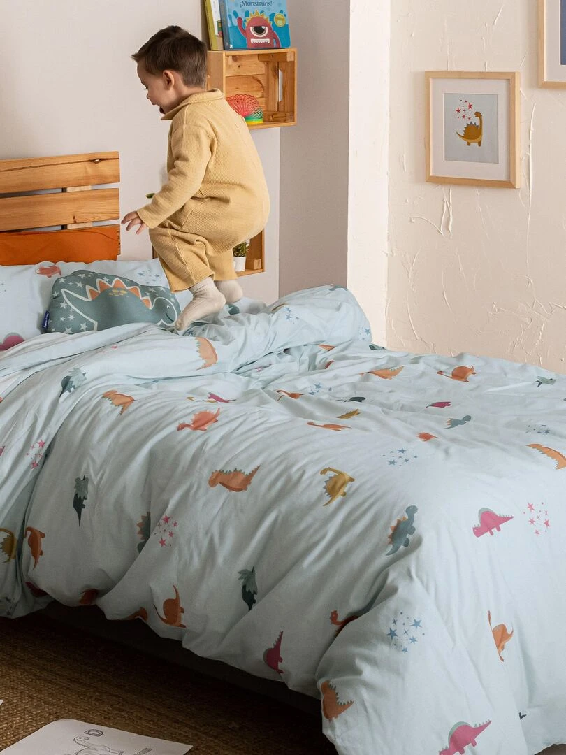 Parure housse de couette 2 pièces Essential "Happyfriday"   Bleu