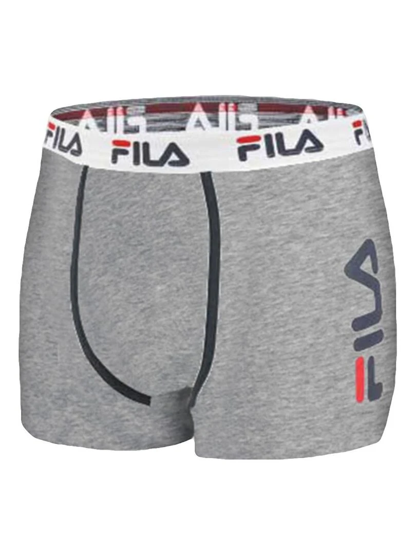 Lot de 4 Boxers Homme FILA 5040 coton couleur gris Fila   Gris