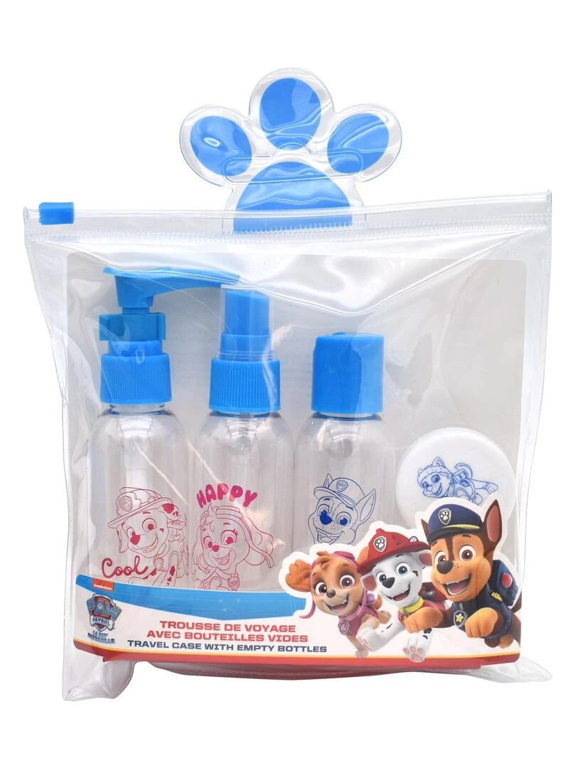 La Pat Patrouille Trousse de Voyage avec Flacons Vides N/A