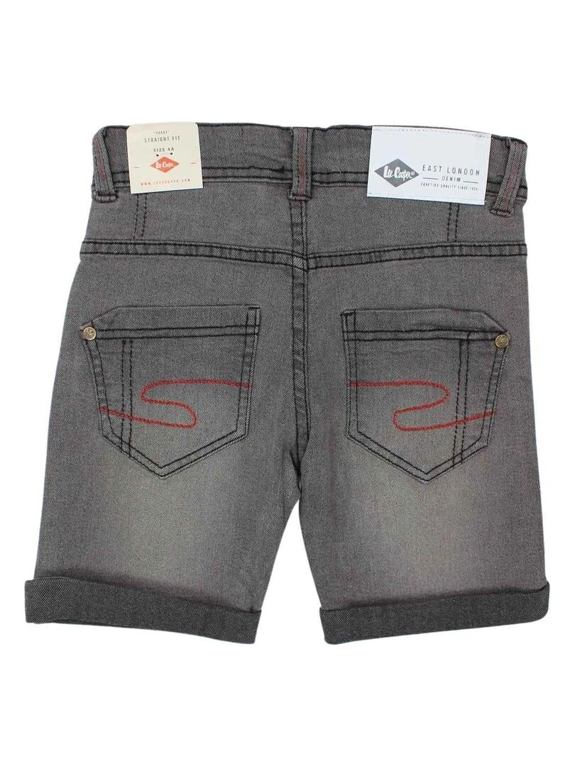 Lee Cooper Bermuda garçon imprimé logo en coton Gris