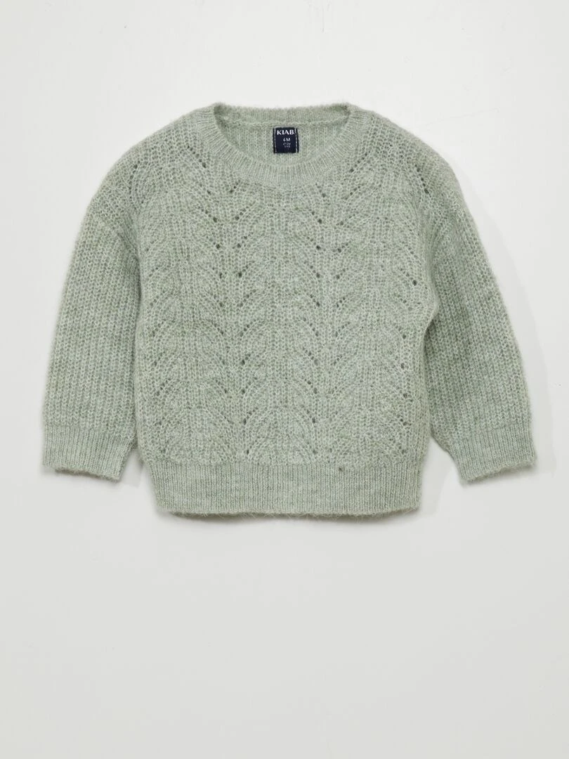 Pull en maille fantaisie Vert