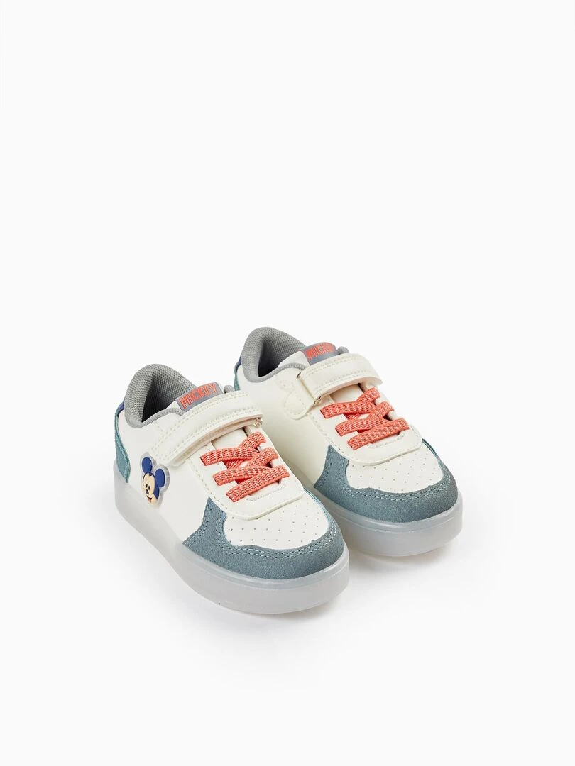 Baskets avec Lumières pour Bébé Garçon 'Mickey' MICKEY Bleu