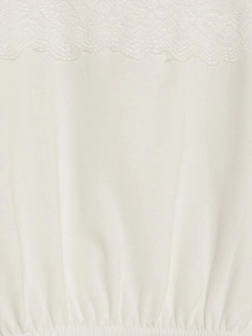 Robe avec dentelle   blanc