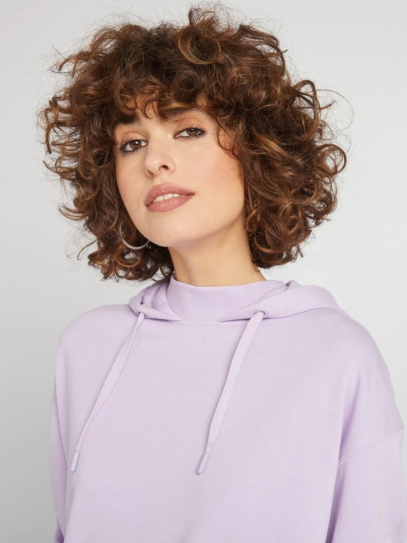 Sweat léger à capuche   Violet