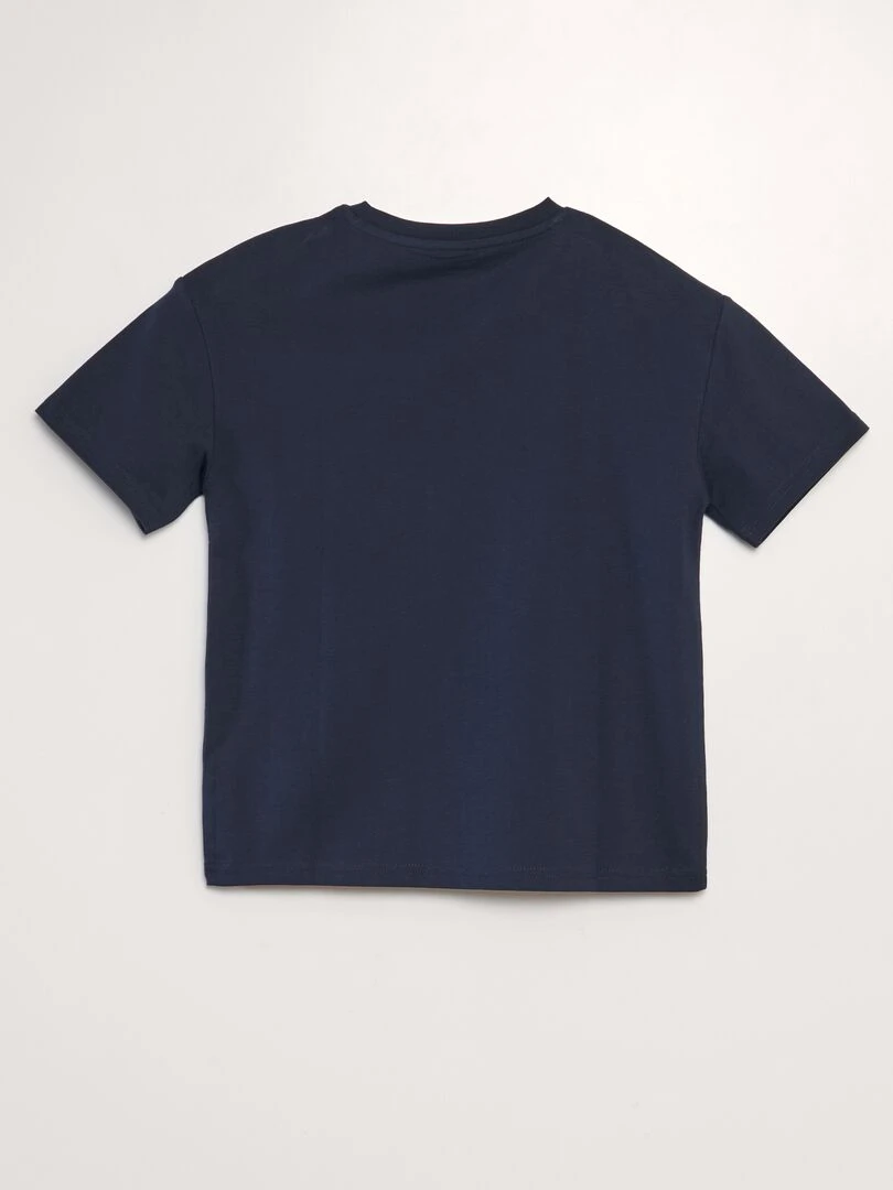 T shirt uni en maille jersey épaisse Tough Cotton™ bleu marine