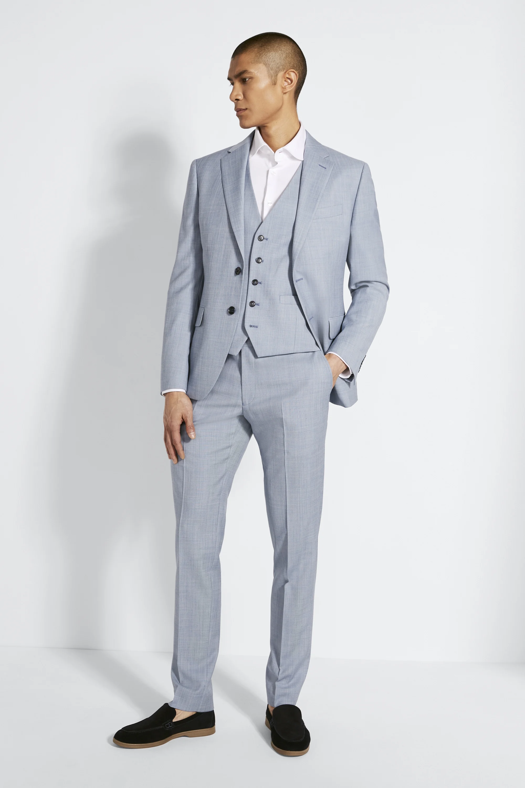 Slim Fit Grey Clementine Check Jacket    Buy Online at Moss
