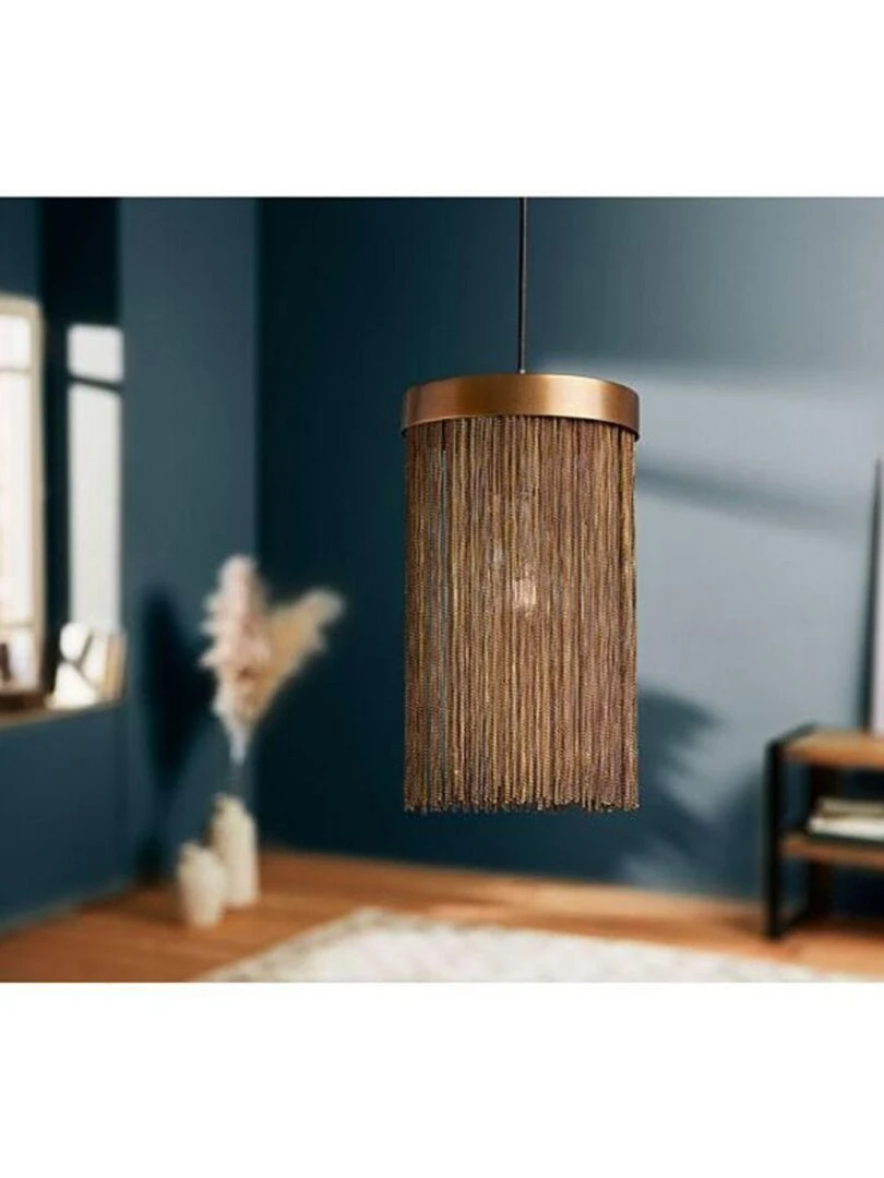 Suspension métal bronze Daya D15   Jaune
