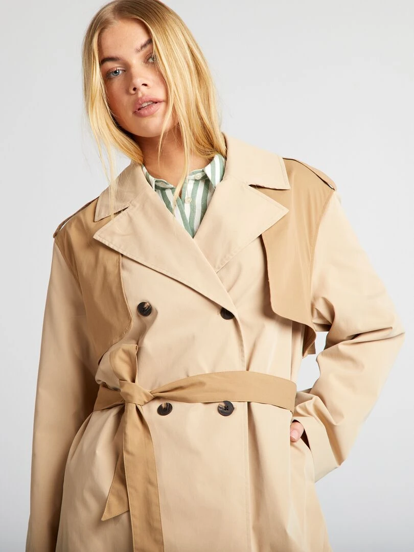Trench long fluide   Beige