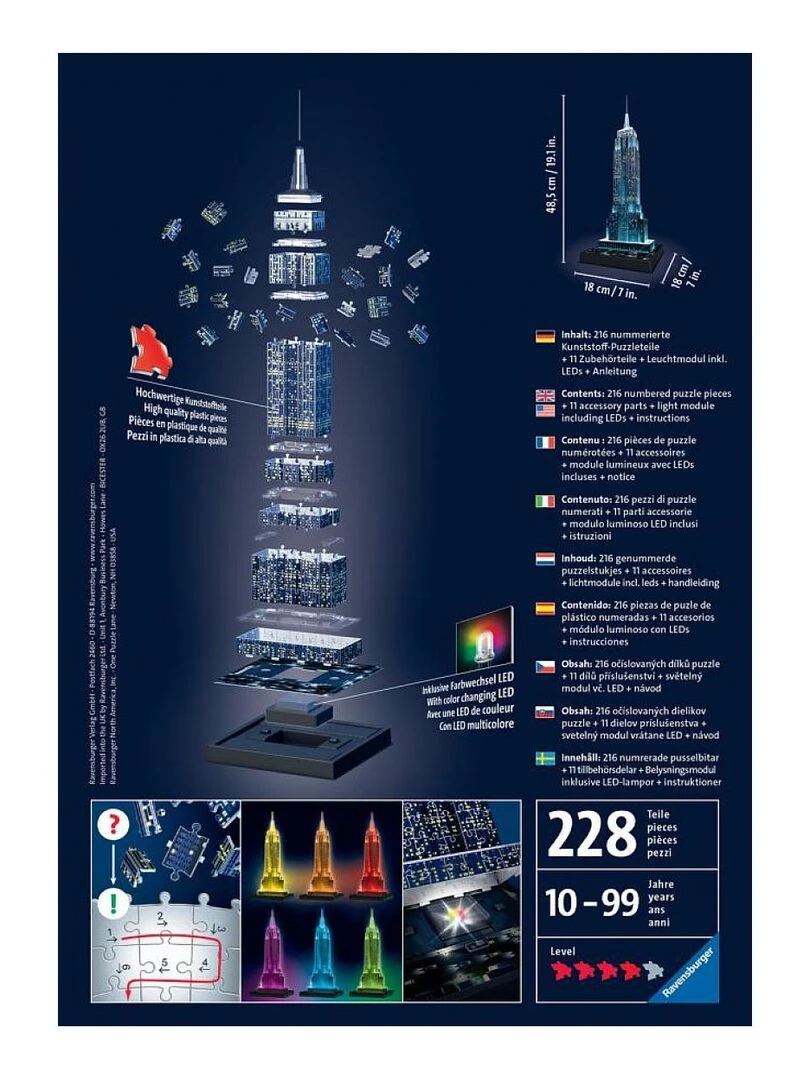 Puzzle 3d empire state building illuminé N/A