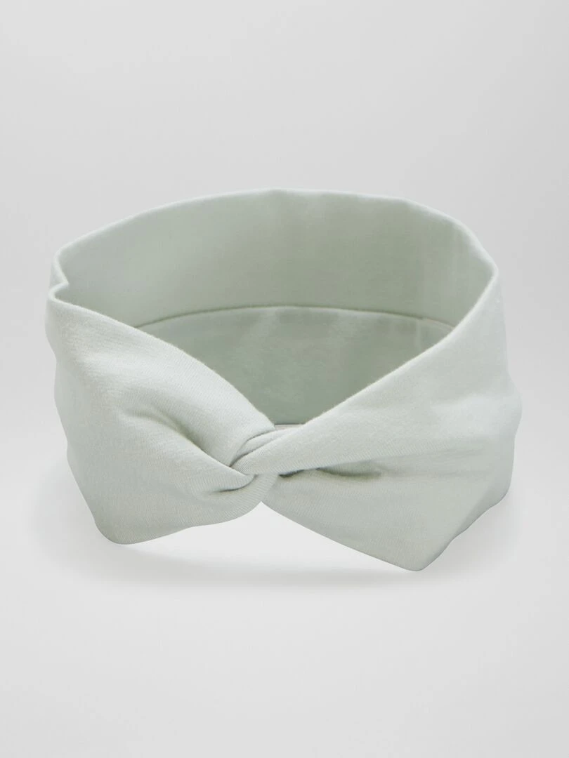 Lot de 2 bandeaux croisés en maille   BLANC