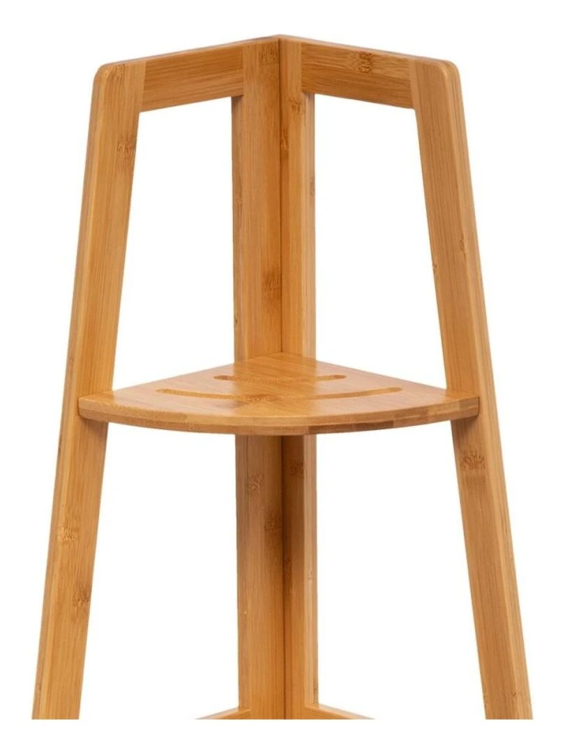 Etagère d'angle 3 niveaux bambou Beige