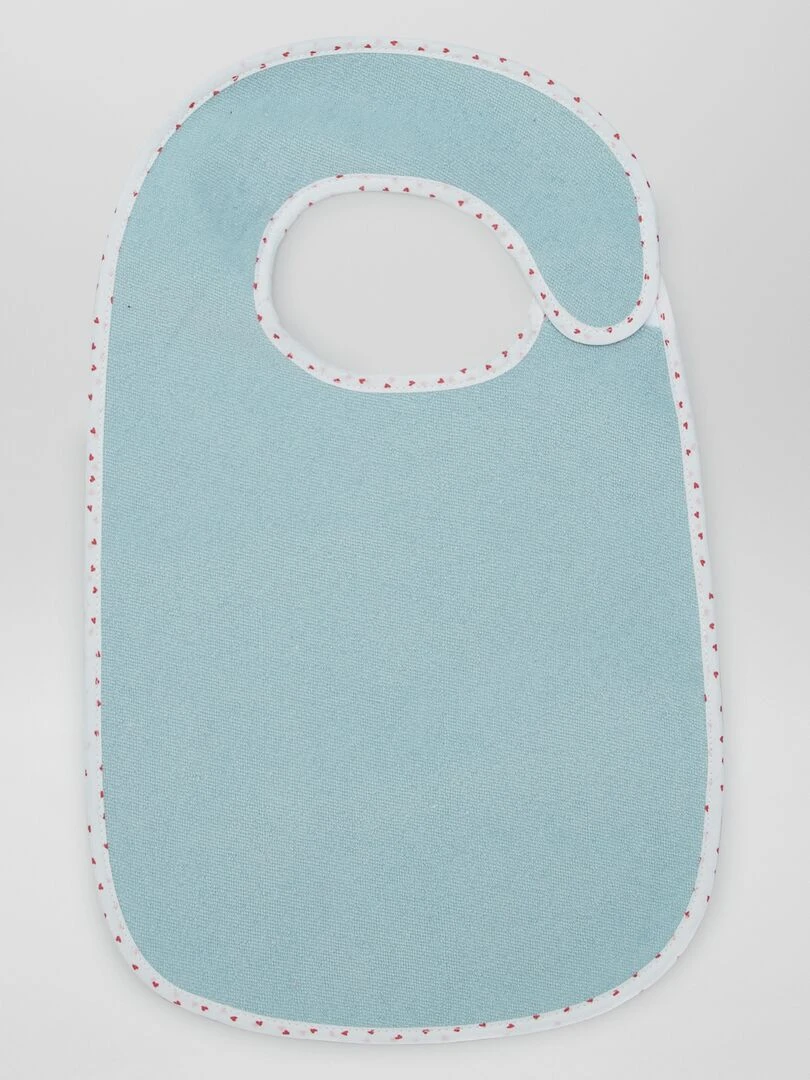 Le lot de 7 bavoirs éponge doublés   Rose/bleu