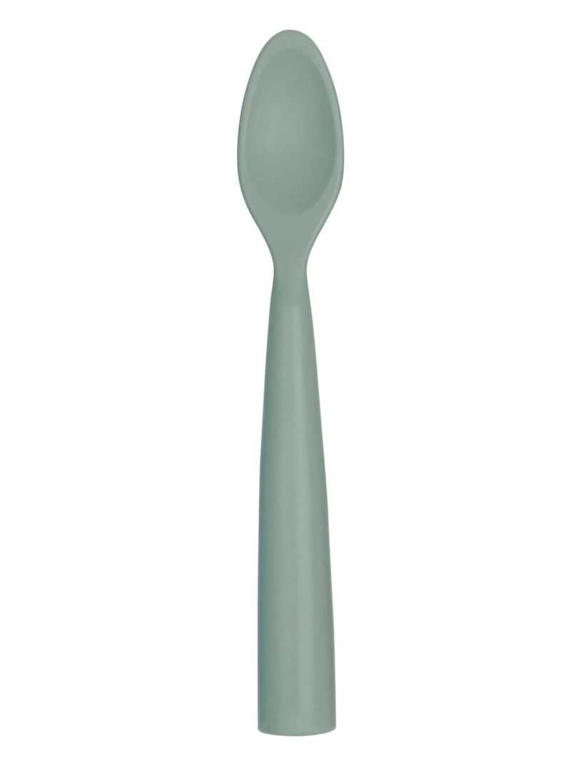 Cuillère Bébé En 100% Silicone Vert