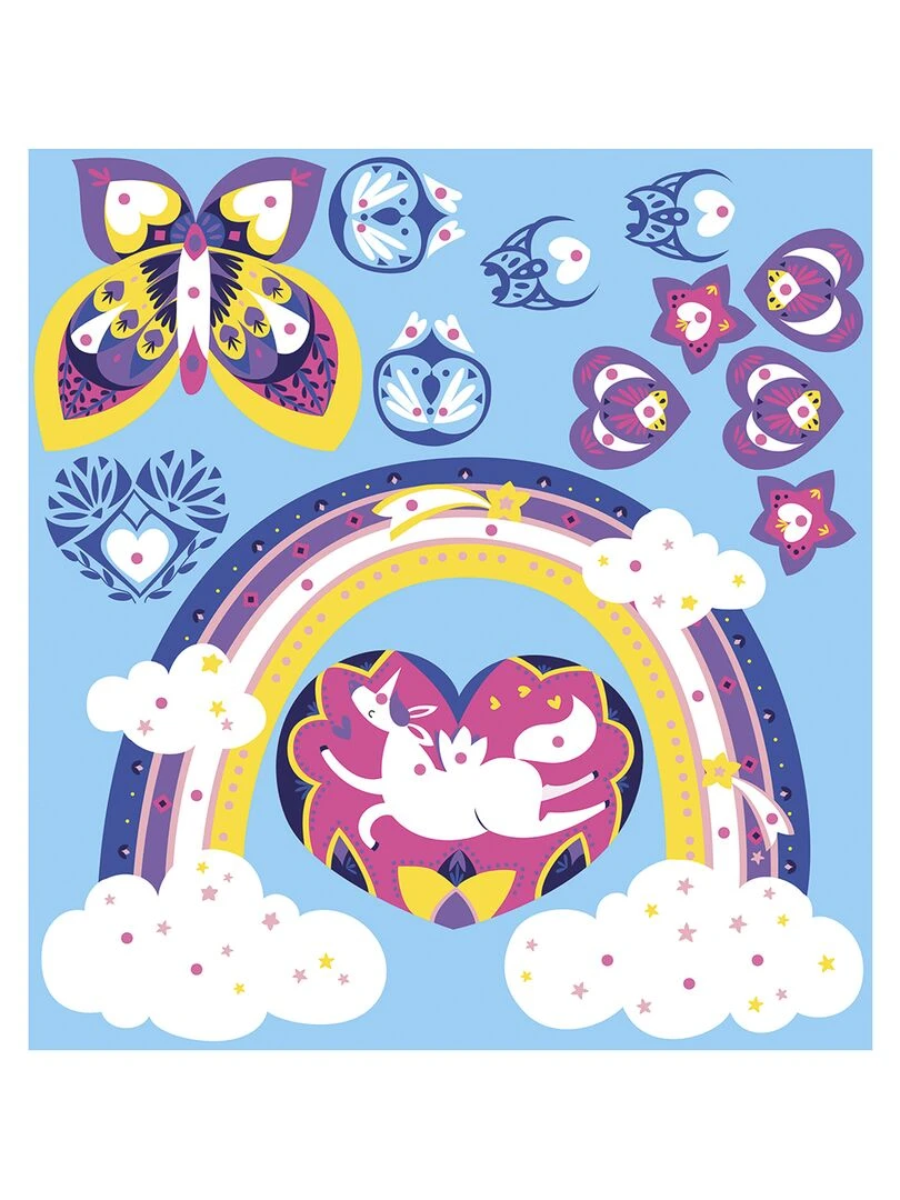 Multiactivites 6 Decorations Arc En Ciel   N/A