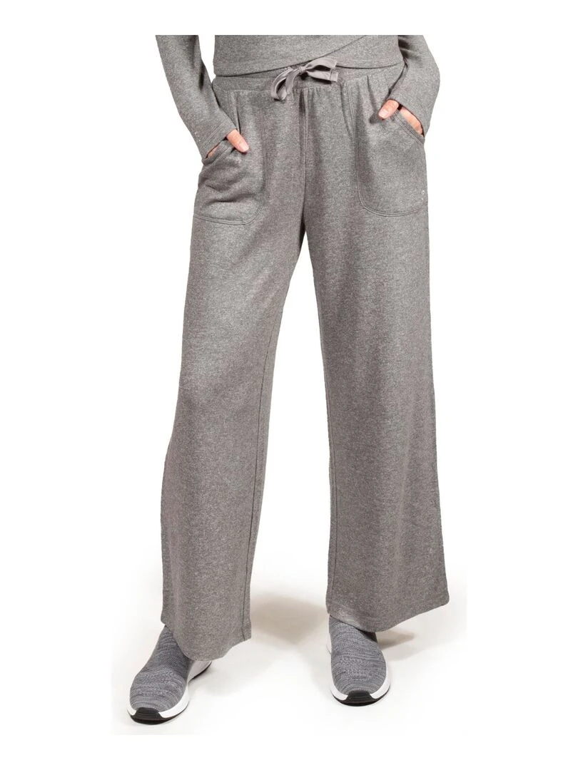 Pantalon large Femme Gris chiné Gris