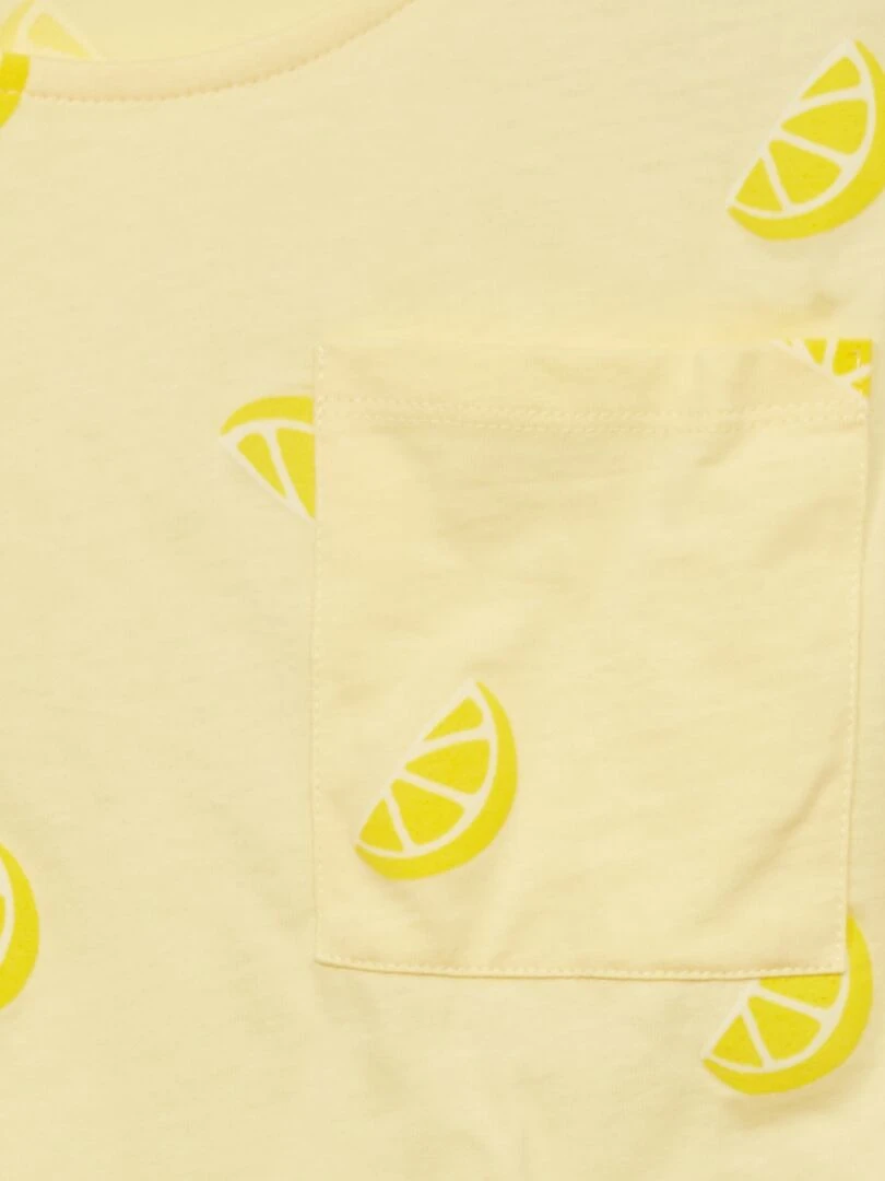 T shirt en jersey avec imprimé   Jaune