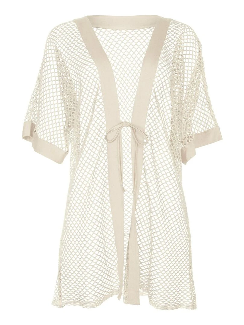 Caftan de plage Ibiza   Ecru