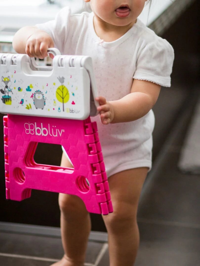 Marchepied enfant pliable Stëp rose   Rose