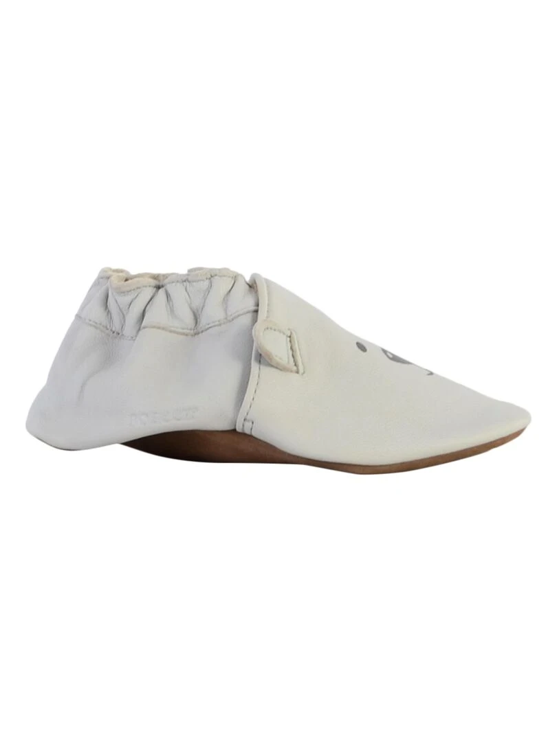 Coffret Chausson Cuir Bebe Robeez Sweety Bear Gris