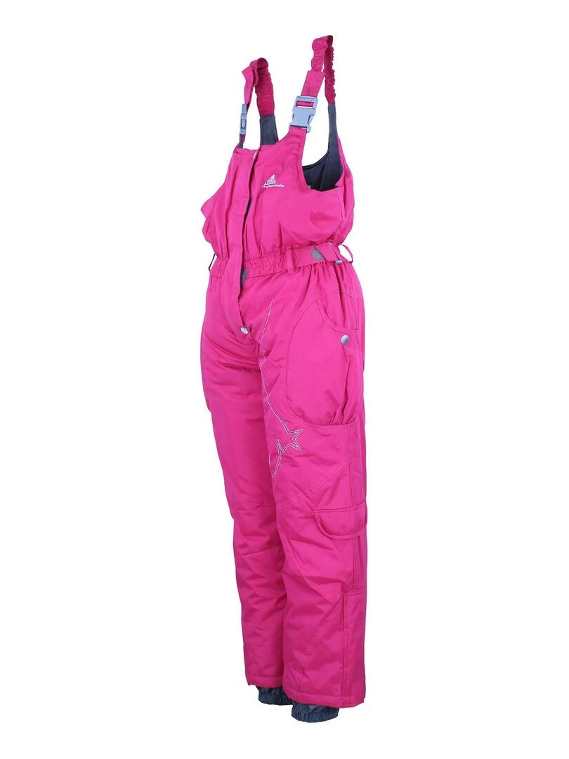 Salopette de ski fille FOMBLUX   PEAK MOUNTAIN   Rose framboise