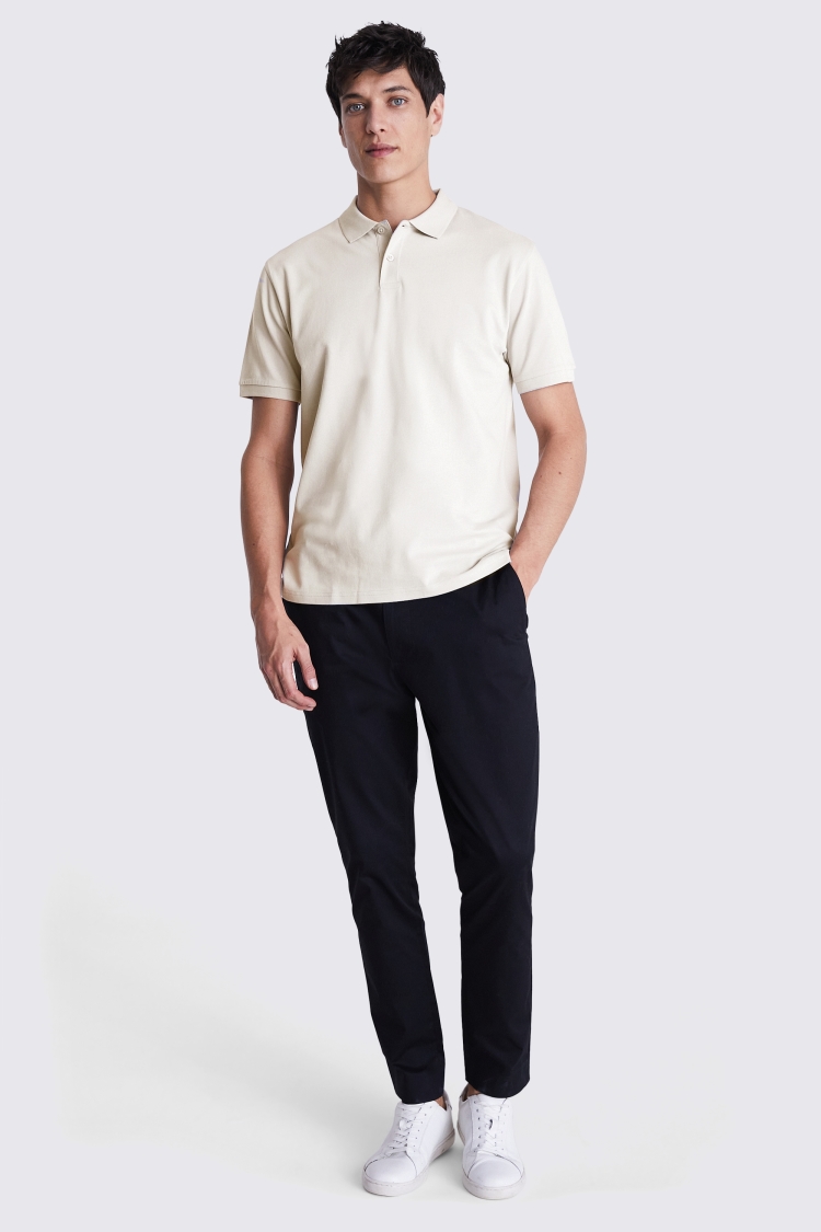 Ecru Terry Towelling Skipper Polo   Buy Online at Moss