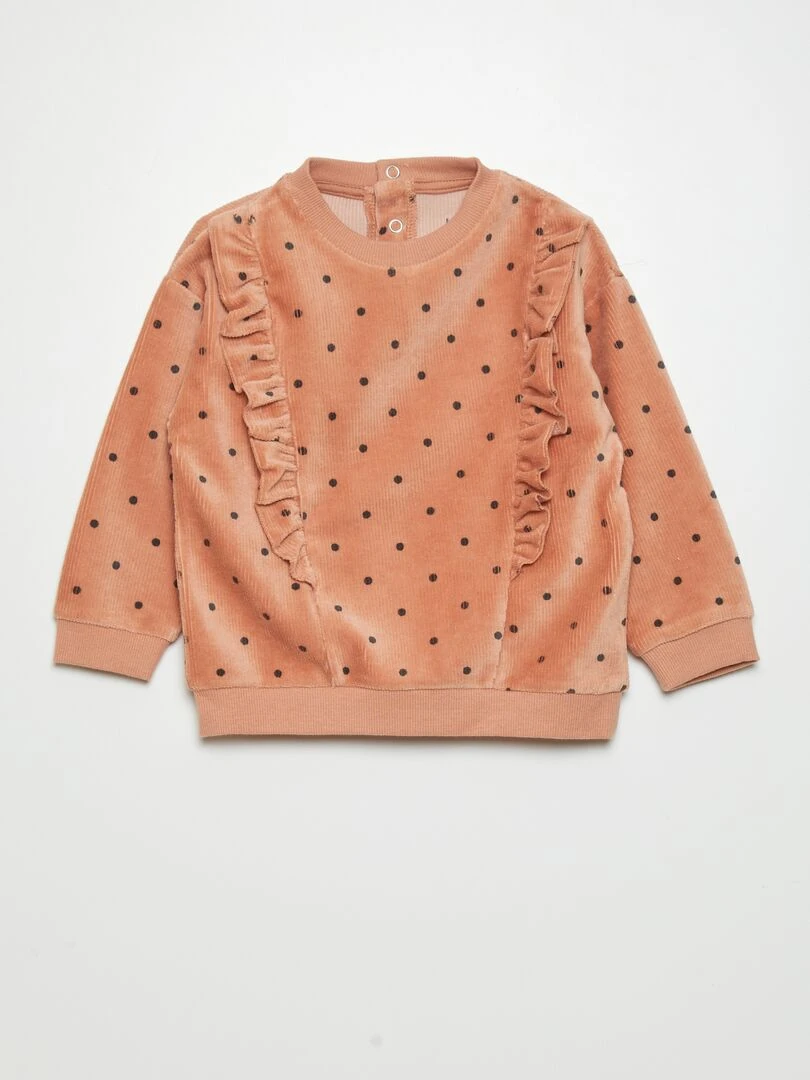 Ensemble de pyjama à motif   2 pièces   Marron