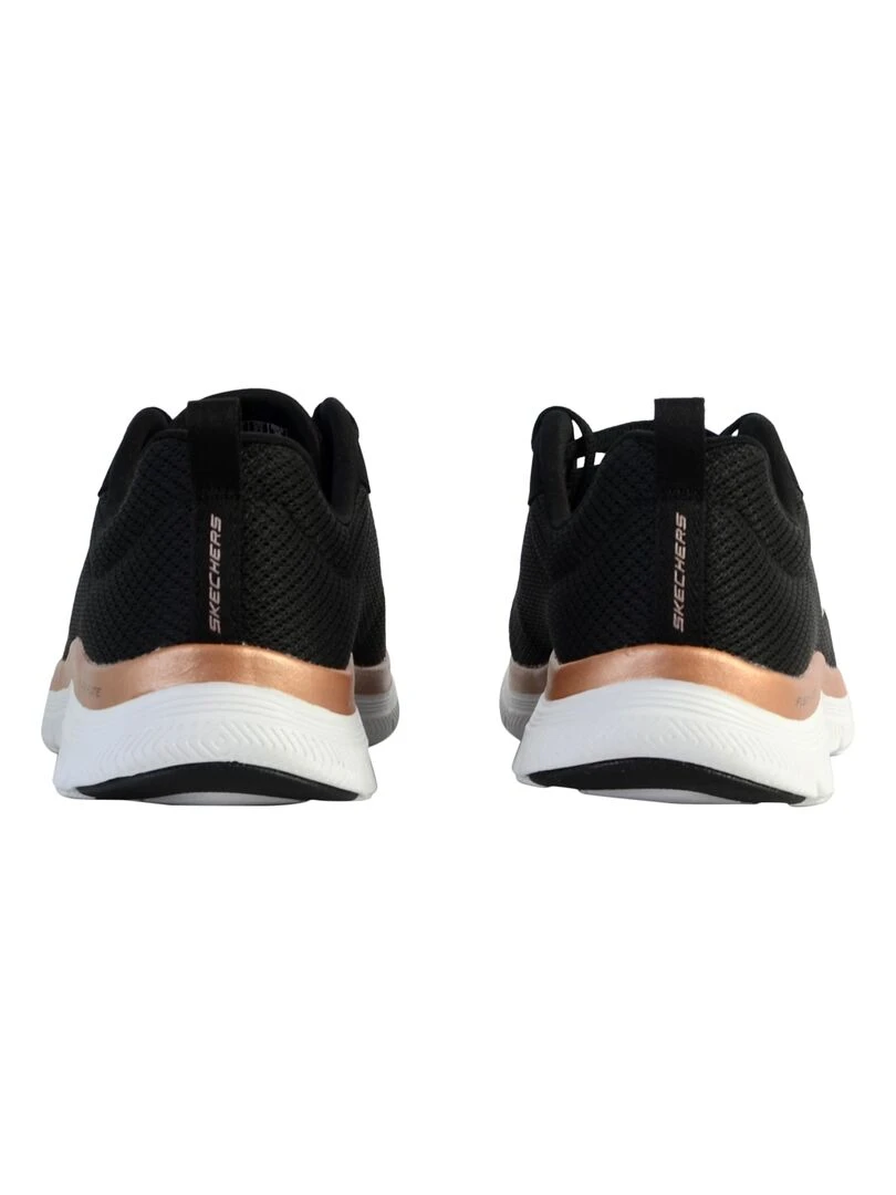 Basket Cuir Skechers Active Flow   Noir