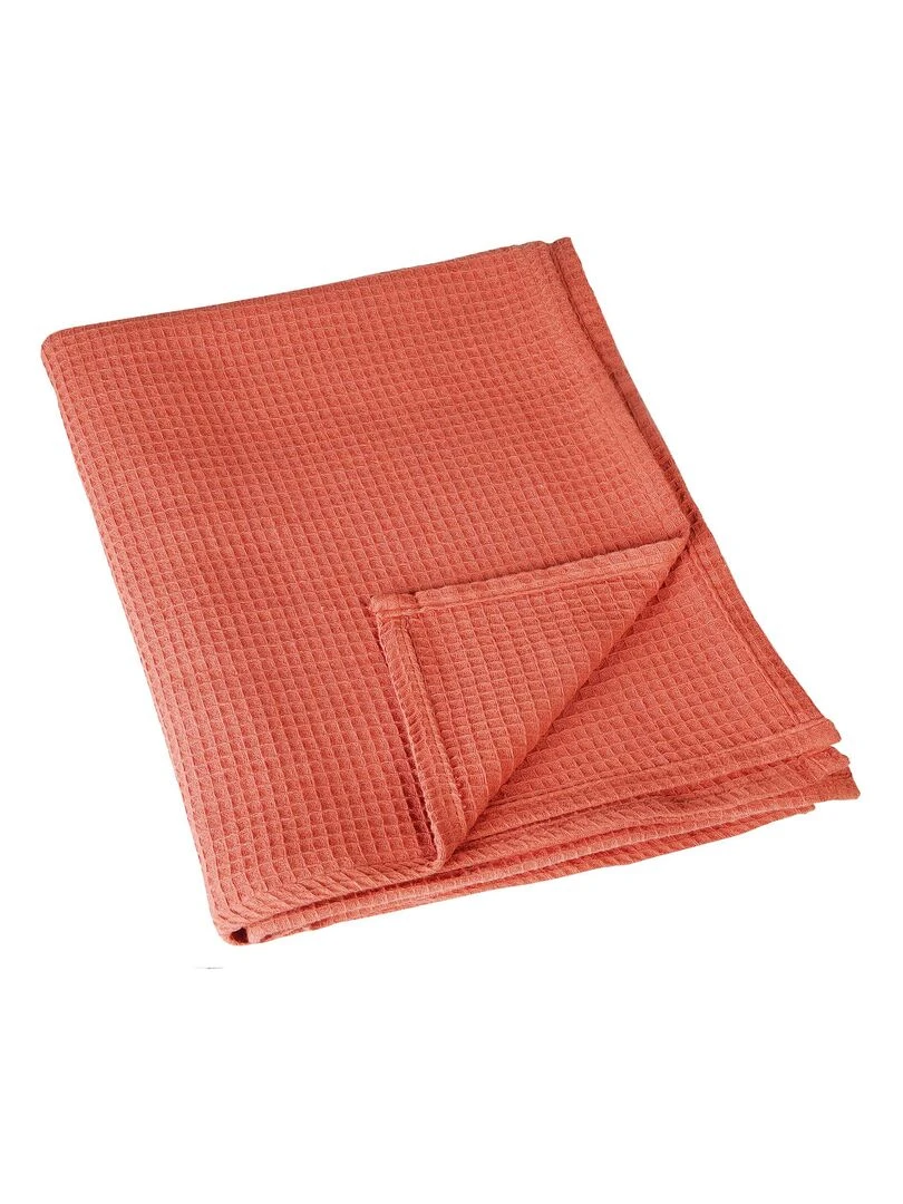 Plaid en nid d'abeille Orange