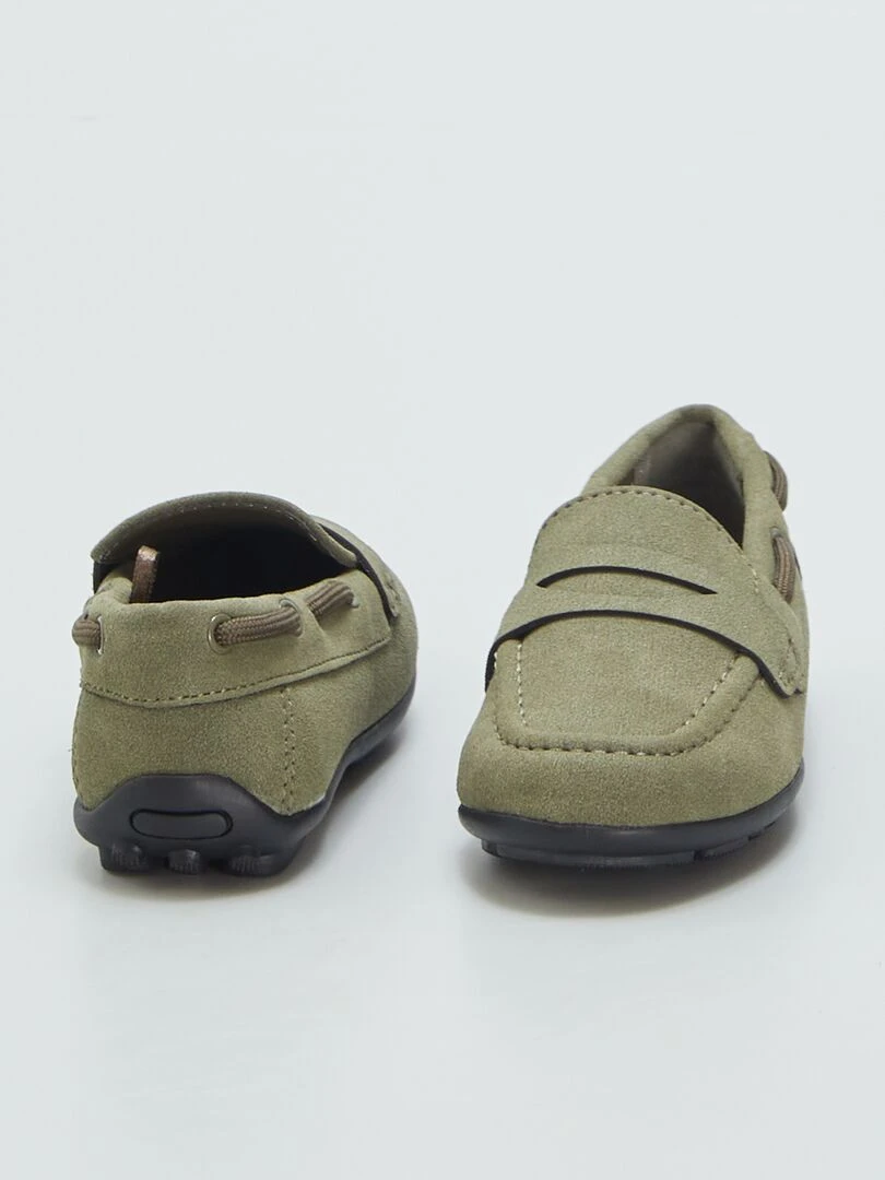 Mocassins façon bateau   Kaki