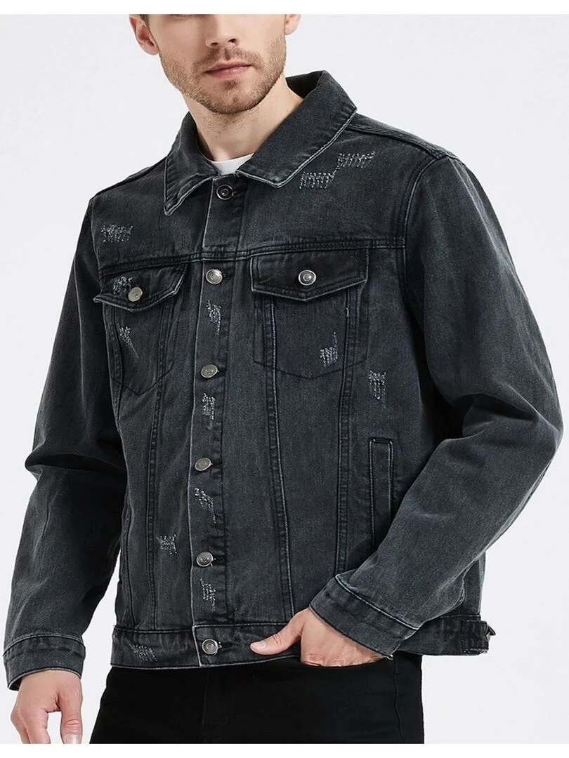 Blouson jeans Kebello Gris