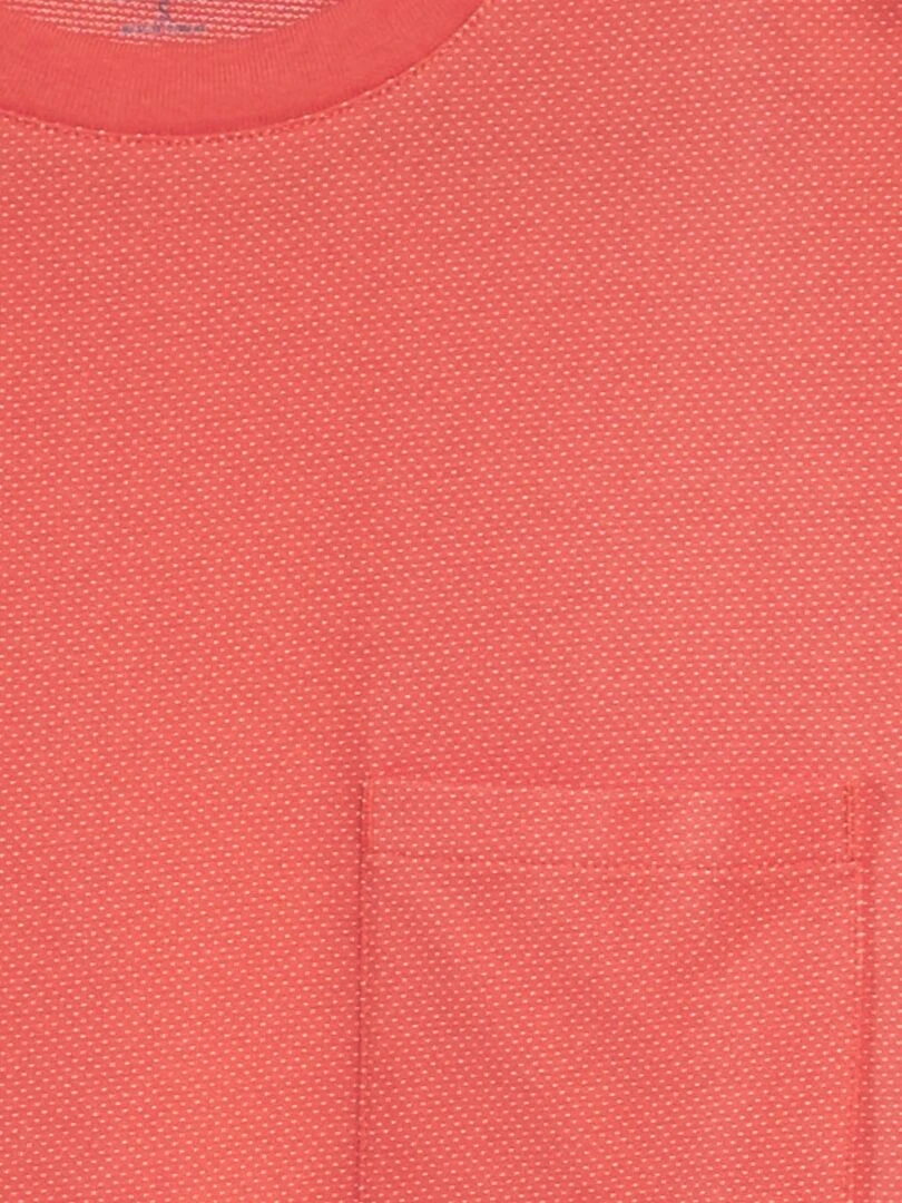 T shirt moucheté à poche poitrine Rouge