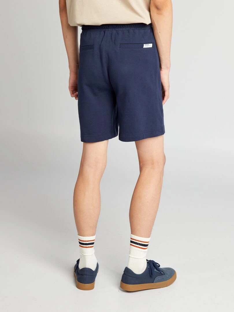 Short en molleton avec poches zippées   Noir