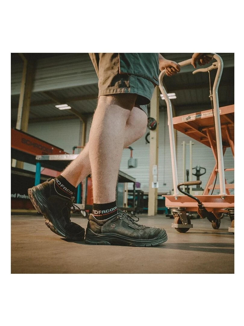 Lot de 6 Paires de Chaussettes Quarter de travail homme Red Facom   Noir