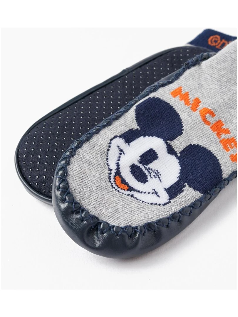 Chaussons Chaussettes pour Garçon 'Mickey'   DISNEY   Gris clair