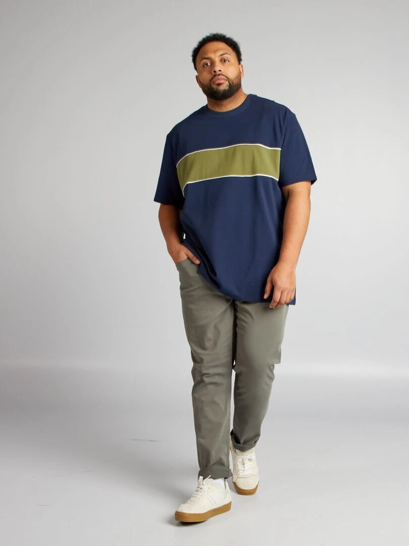 T shirt en piqué de coton vert